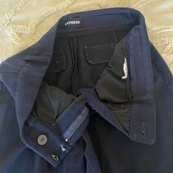Express Navy Blue Mid-Rise Skinny Pants - Picture 7 of 11